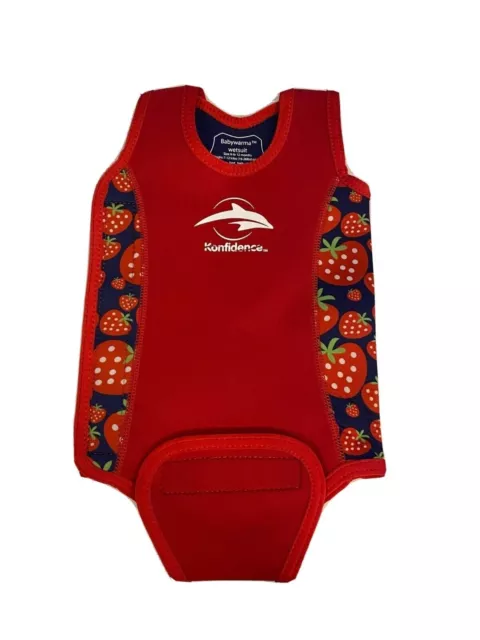 Babywarma Wetsuit Neopren ab 6 Monate Rot Strawberry Design Baby Neoprenanzug