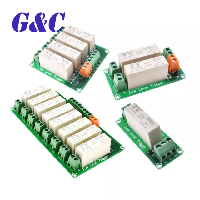 DC-DC 1/2/4/8 Channel SSR Solid State Relay Low Trigger 5A 0-2V for Arduino US