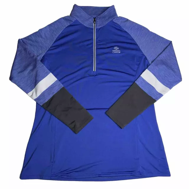 FOOTJOY 1/4 ZIP Pullover Long Sleeve Stretch Golf Shirt Blue Women’s ...
