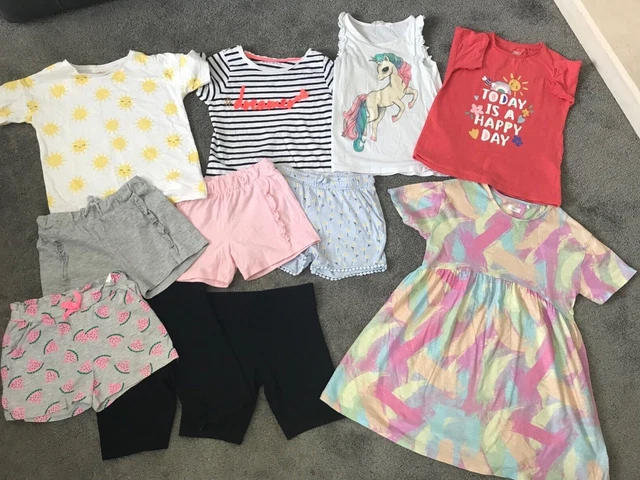 girls clothes 6-7 years bundle - dress, shorts, tshirts