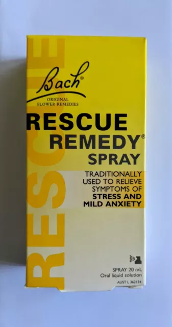 RESCUE REMEDY 20mL Oral Spray for Stress & Anxiety Relief 03/2027 EXP