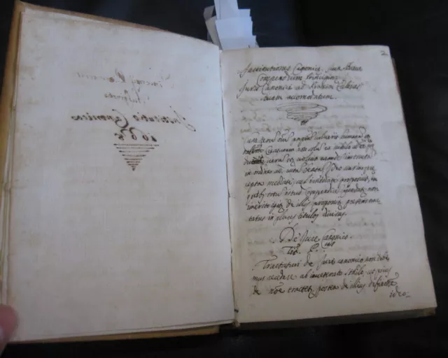 1668 Manoscritto Instituto Canonica Umbria Foligno legatura