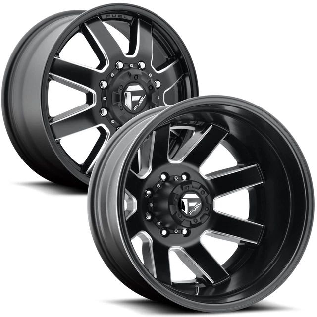 Set of 6-22" Inch Fuel D538 Maverick Dually 8x6.5" Black/Milled Wheels Rims Set of 6-22" Inch Fuel D538 Maverick Dually 8x6.5" Black/Milled Wheels Rims