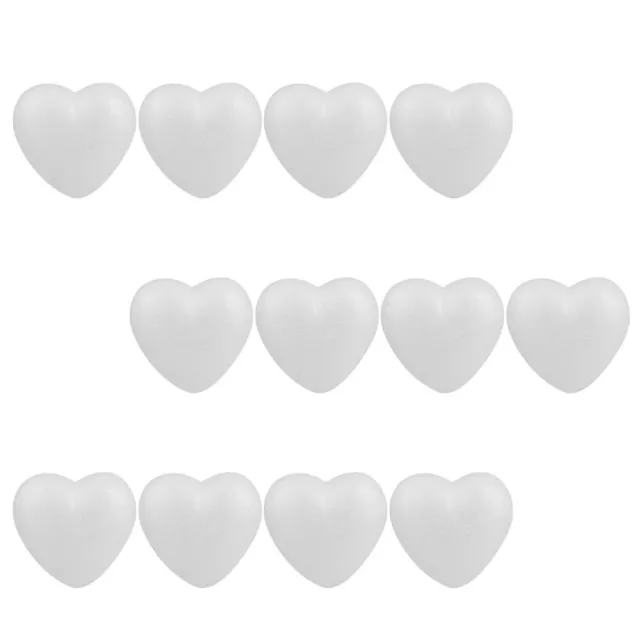 12 Pcs Wedding Ceremony Decorations Painted Heart Foam Cake