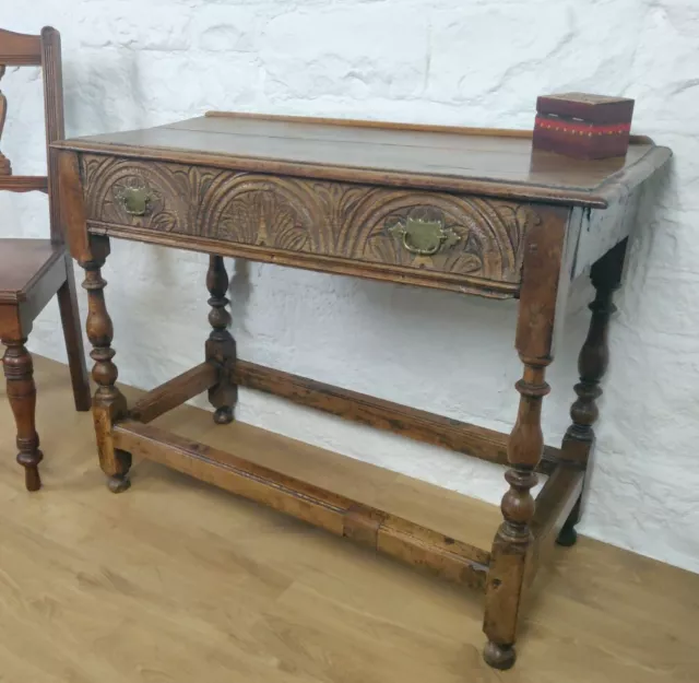 Victorian Carved Side Table Jacobean 19th Century English Delivery Available 3