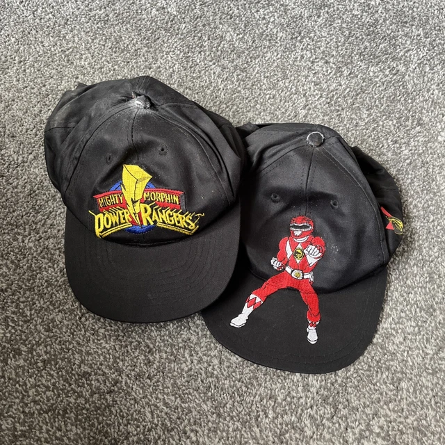 VINTAGE 1994 MIGHTY Morphin Power Ranger Caps x 2 - PLEASE READ - Free ...