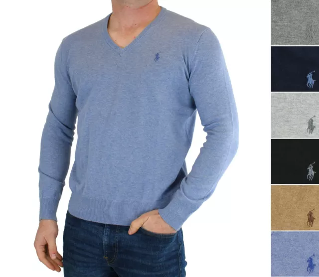 Polo Ralph Lauren Men's Sweater Shirt Knit Pima Cotton, V-Neck Pullover MSRP $89