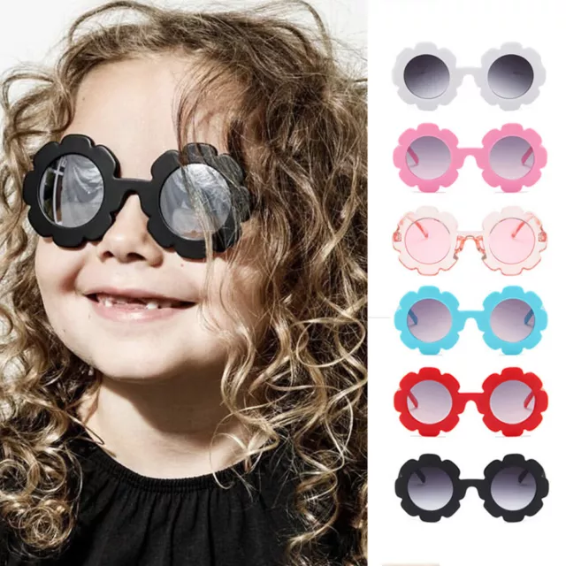 Kinder Mädchen Baby Kinder blumenförmig niedliche runde Sonnenbrille Kleinkind Farbton UV400