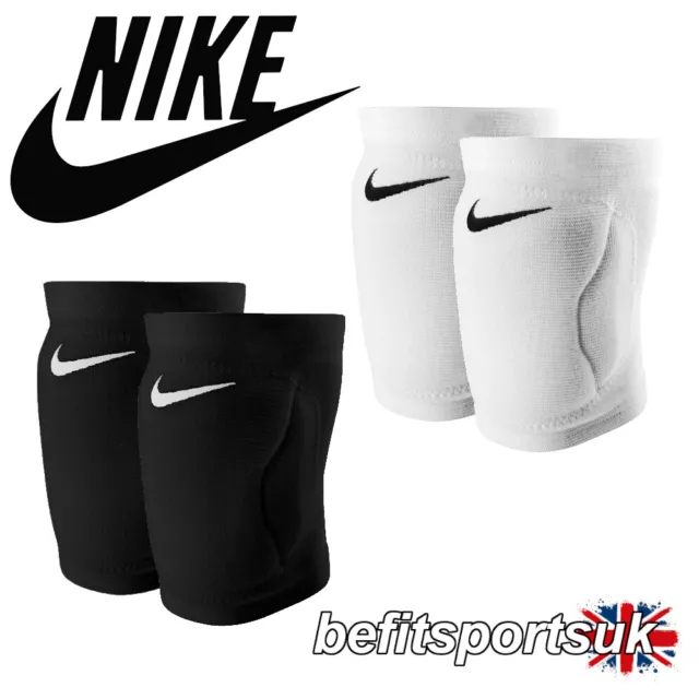 Nike Knee Pads Volleyball Sports Streak Soft Black White Swoosh Xs S M L Xl Xxl