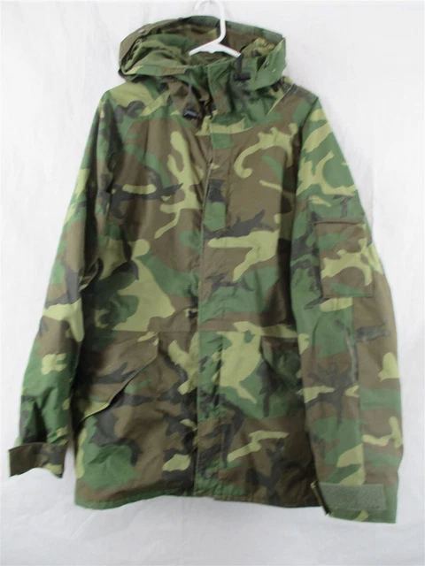 Vintage US Military Camouflage Woodland Camo Stenciled BDU Military Jacket, Medium-Regular, Men's Size M cotton Khaki type Vintage Second Hand