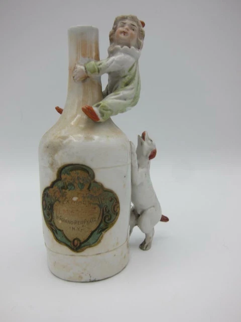 Le Grand Perfume Company NY bottle 1920s/30s German ceramic dog clown VERY RARE