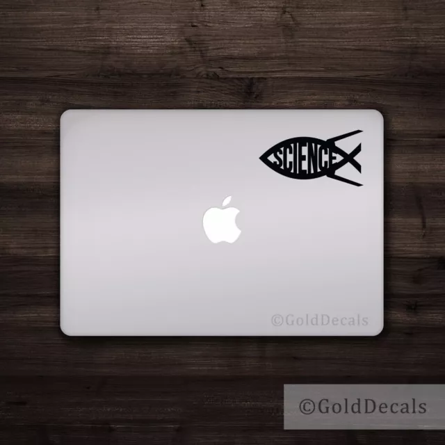 Science Fish - Vinyl Decal Bumper Sticker Laptop Mac Funny Sci-fi Jesus Atheist