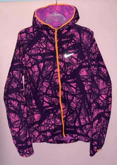 Nike Enchanted Impossibly Light Full Zip Running Jacket Graphic Womens medium