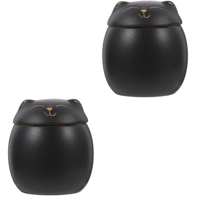 2 piezas -mascota en forma de gato - urnas - cerámica - Mascota Cino Container Cat Dog Aud