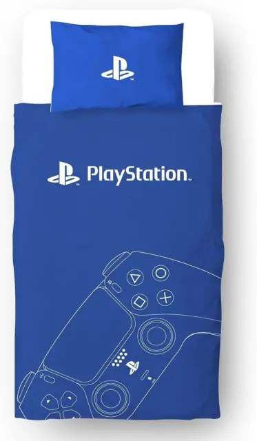 Copripiumone singolo Sony Playstation PS5 controller manuale set biancheria da letto design