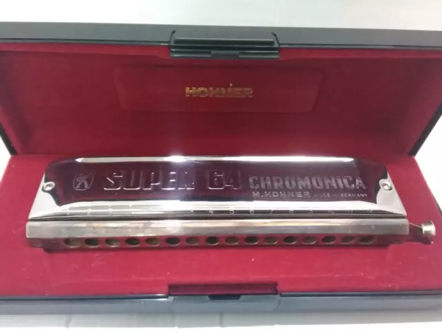 M.   HOHNER SUPER 64 HARMONICA CHROMONICA CHROMATIC Germany From Japan