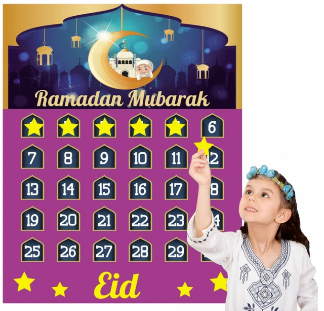 2024 RAMADAN COUNTDOWN Calendar for Kids Eid Ramadan,Poster for Home
