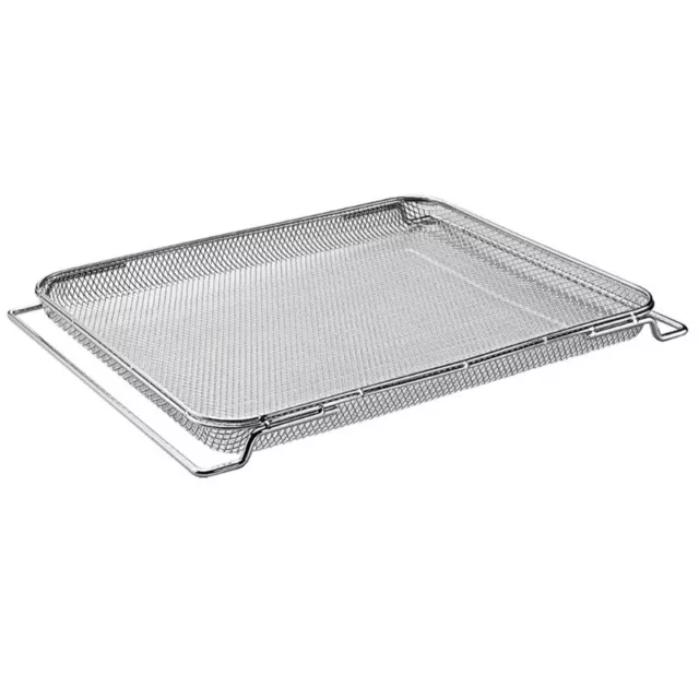 Non Stick Crisper Tray Set Cookie Sheet Tray Air Fry Pan Grill Basket Oven  Rack