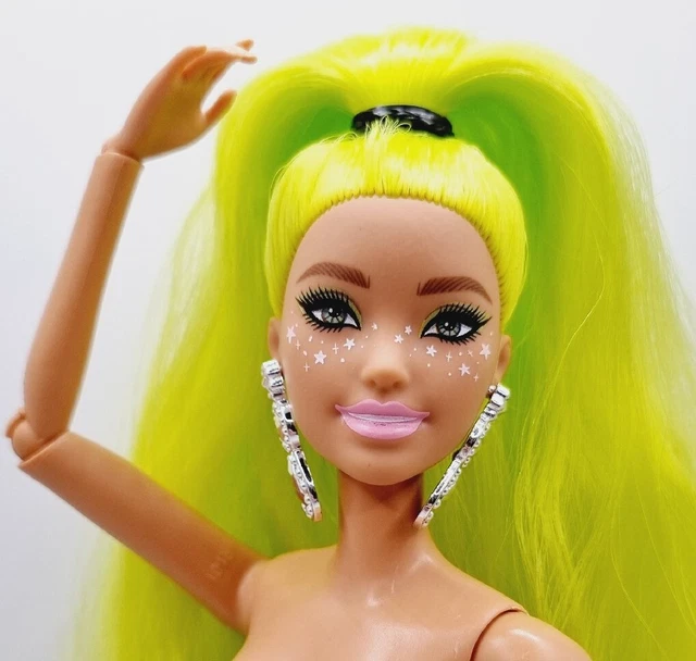 BARBIE FASHIONISTA EXTRA Articulated Neon Green Hair Fashion Doll 17.