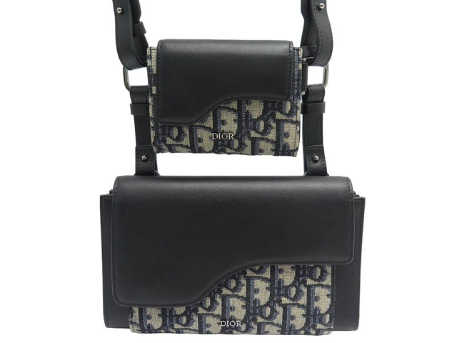 NEUF SAC A Main Dior Pochette Elite Bandouliere Toile Oblique Bag