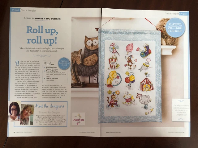 Children’s Circus Sampler Cross Stitch Chart **from a magazine**
