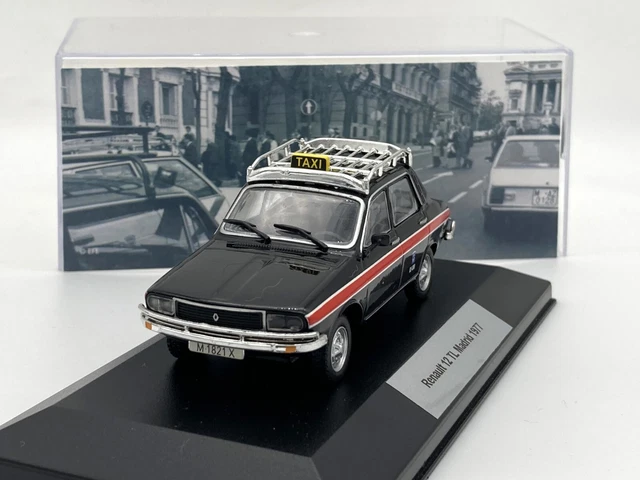 Taxi Renault 12 TL Madrid 1977 1/43 avec boite vitrine.