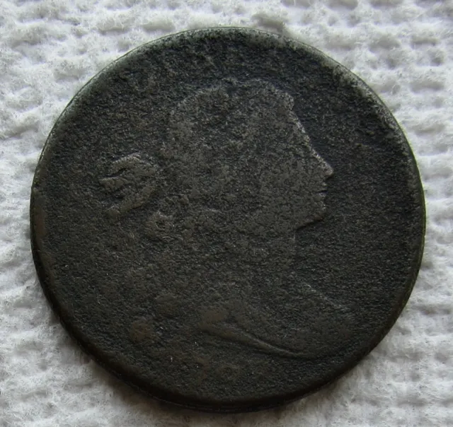 1798 1C BN Draped Bust Large Cent Rare Date 2nd Hair Style Fine Detail Corroded