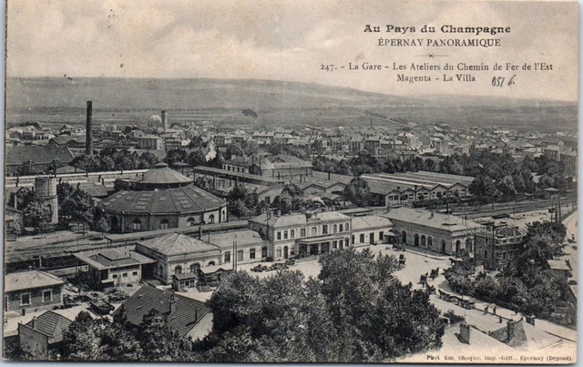 51 EPERNAY - the station, the workshops of the railway