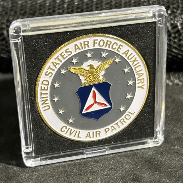 USAF United States Air Force Auxiliary Civil Air Patrol Challenge Coin w Case
