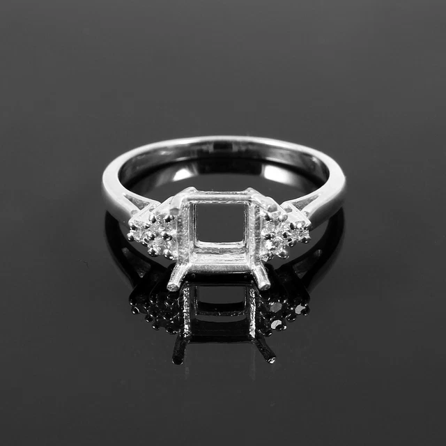 Bague Semi-monture En Argent Sterling 925 - Pierres Ovales Taille 14x10, 16x12, 18 - Fait Main En Inde