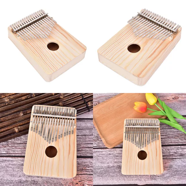 17 Keys Kalimba African Solid Pine Wood Thumb Piano Finger PercUKsion DIY-*wf_wf