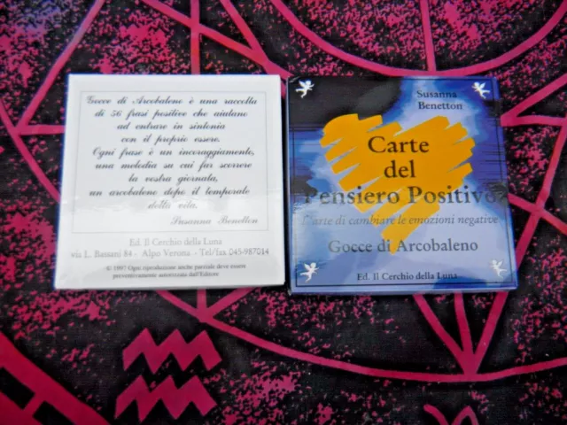 BOX 56 CARTE DEL PENSIERO POSITIVO di SUSANNA BENETTON GOCCE DI ARCOBALENO 1997