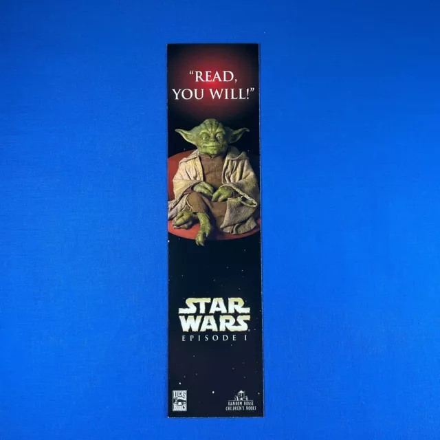 YODA Read You Will Star Wars Episode 1 Lucas Books 1999 Random House Bookmark