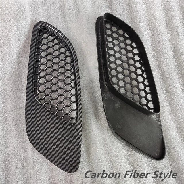 2x Carbon Fiber Style Bonnet Vent Hood Air Vents For BMW E90 E91 E92 E93 M3 Type