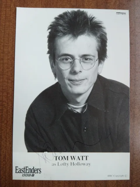 TOM WATT *Lofty Holloway* EASTENDERS HAND SIGNED AUTOGRAPH FAN CAST PHOTO CARD