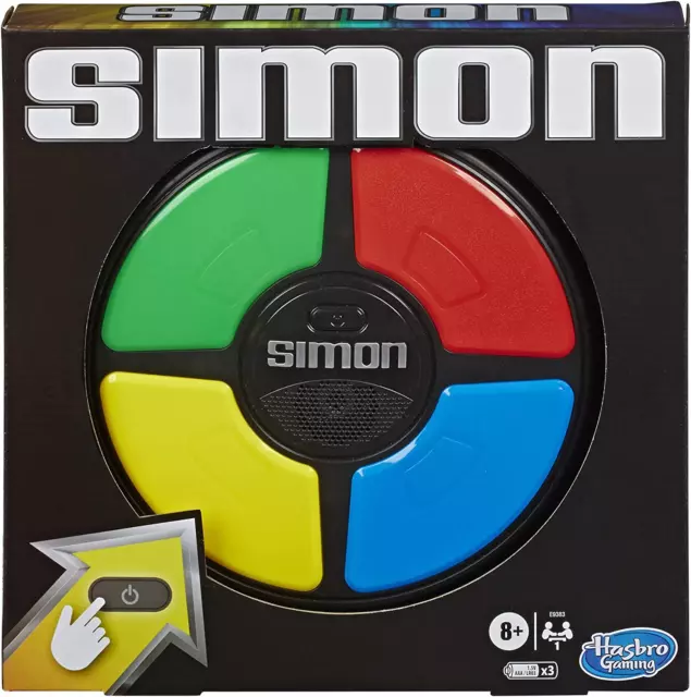 , Simon, Electronic Memory Game, for Kids, Ages 8 and Up, Handheld Light and Sou