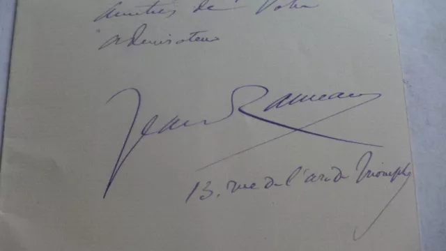 JEAN RAMEAU ( laurent LABAIGT ) billet autographe ROMANCIER POETE 1858/1942