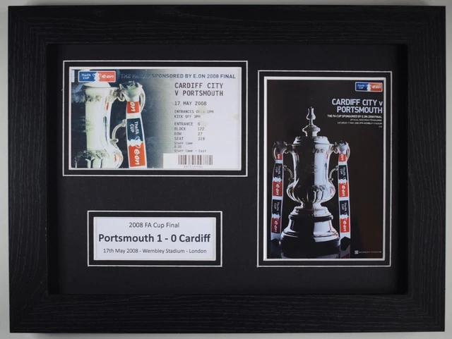 Photo A4 Encadrée Finale Coupe UEFA 1972 Avec Ticket Et Programme - Tottenham Hotspur, Cadeau Collector