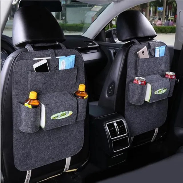 Dark Gray Car Backseat Bag Dirt Resistant Kick Proof Easy Cleaning Convenient