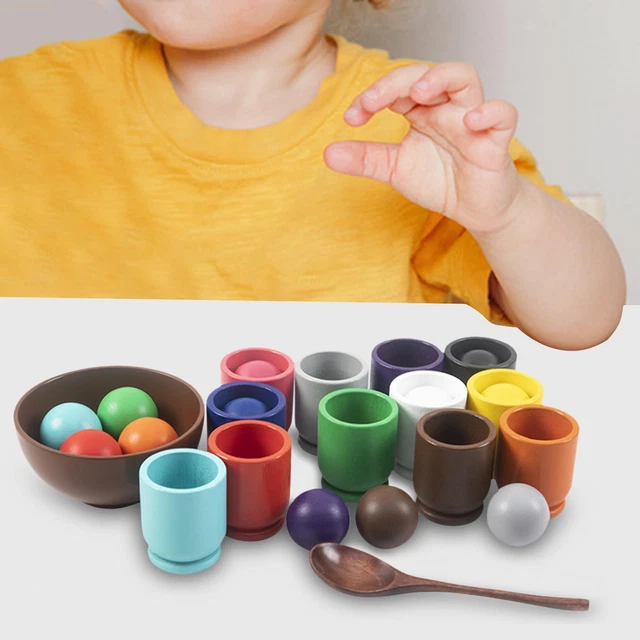 MATCHING SORTING BALLS in Cups Color Classification Math Counting Ball Training £27.14 PicClick UK