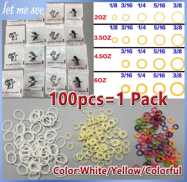 100x Dental Orthodontic Rubber Bands Ortho Elastics Latex Braces 15 Sizes Choice