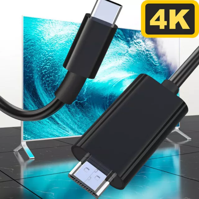 USB C to HDMI 4K Cable USB Type C to HDMI Male 4K@30Hz for Macbook Chromebook