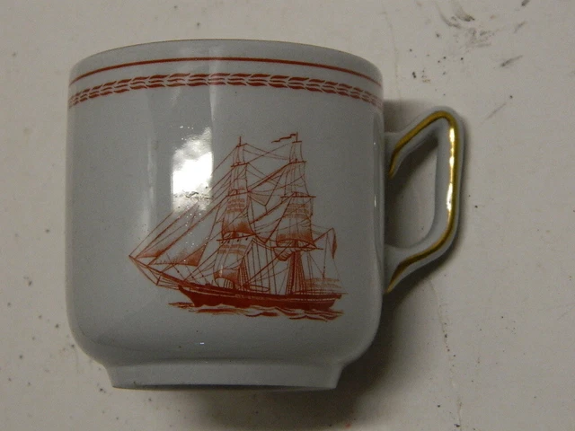 Spode Trade Winds Blue Demitasse Cup Brig Eliza 1865
