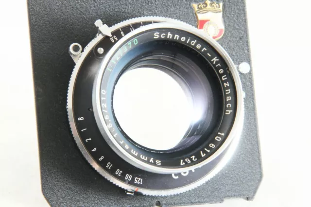 Exc Schneider-krenznach Symmar 210 mm f 5,6 1:12/370 COPAL No1 WISTA Board #3013 2