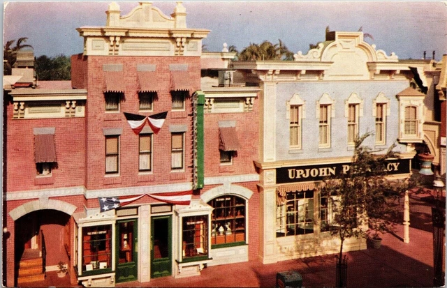 Kalamazoo Michigan Main and Center Streets Disneyland Upjohn Pharmacy Postcard