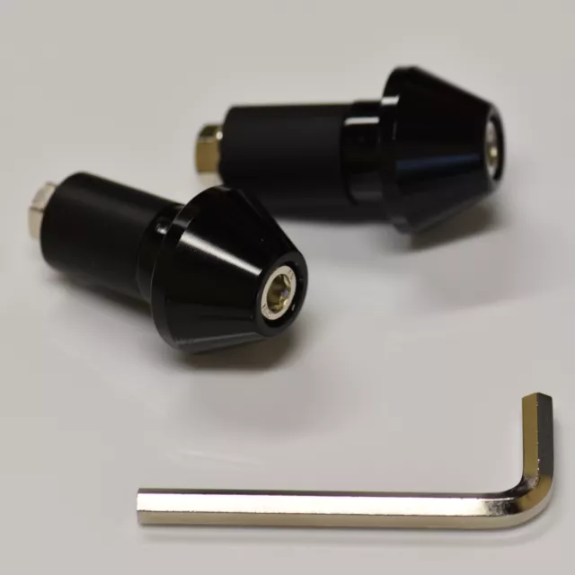 Handle Bar End Weight Sliders Black Triumph Street Triple 675 R 2013