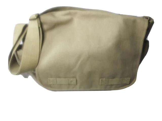 Vintage Canvas Messenger Bag Military Shoulder Bag Khaki Sling-New With Defect s