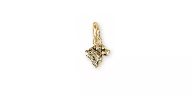 Bernese Mountain Dog Charm Jewelry 14k Gold Handmade Dog Charm BMD32XH-CG