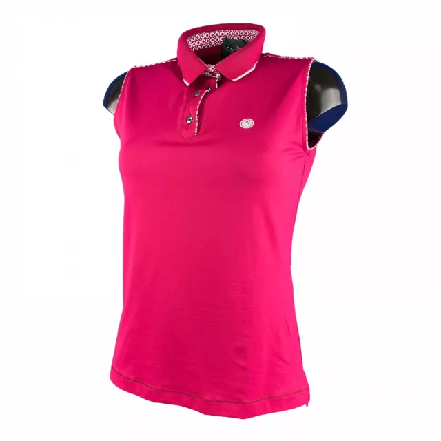 Chervo Haut Femme Haut Polo Artha Sun Bloc Magenta 794 Gr.36 Neuf