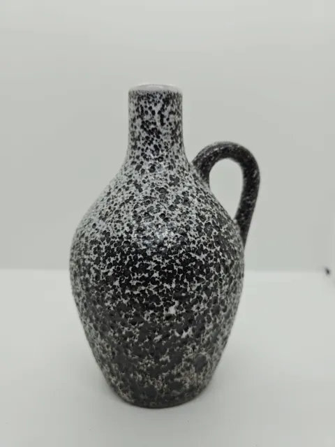 Vintage Pigeon Forge Tennessee Pottery Lava Volcanic Glaze Jug Vase Brown White